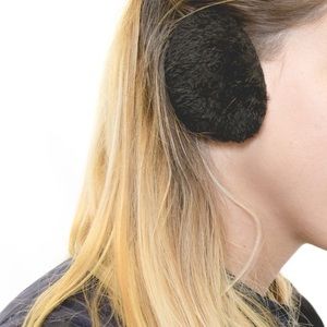 Sprigs, Faux Fur Earbags, M, Black